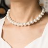 12mm Big Pearl Necklace Choker Bridal Wedding Jewelry
